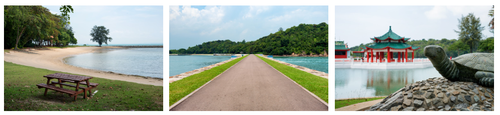 Three images of Southern Islands